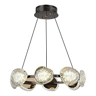 SL6018.203.64 Светильник подвесной ST-Luce черный/ золотистый / прозрачный LED 1*64W 4000K МИСТЕРИ 500_191_2948395